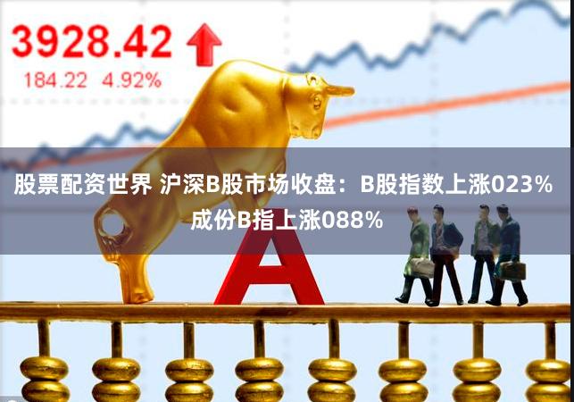 股票配资世界 沪深B股市场收盘：B股指数上涨023% 成份B指上涨088%