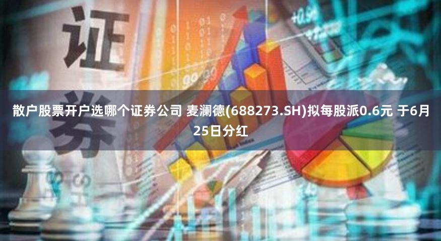 散户股票开户选哪个证券公司 麦澜德(688273.SH)拟每股派0.6元 于6月25日分红