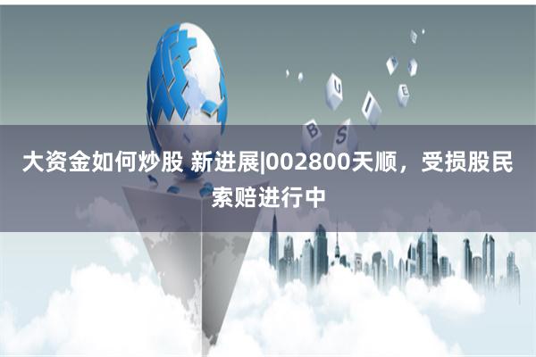 大资金如何炒股 新进展|002800天顺，受损股民索赔进行中
