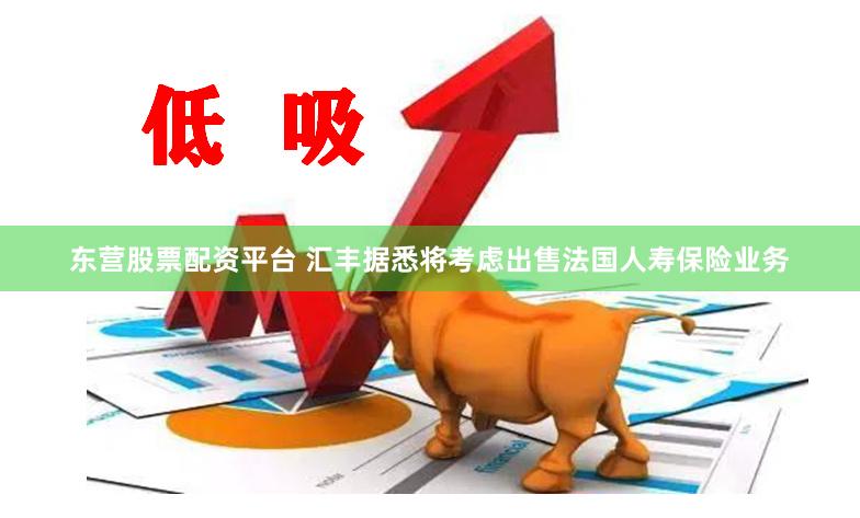 东营股票配资平台 汇丰据悉将考虑出售法国人寿保险业务