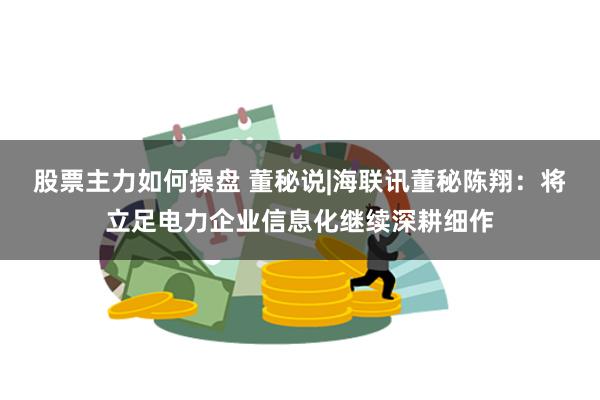 股票主力如何操盘 董秘说|海联讯董秘陈翔：将立足电力企业信息化继续深耕细作